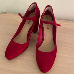 Size 12 Via Spiga red block heels